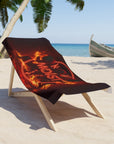 “MOIST” Skull Beach Towel – Bold, Funny Gift for Rebels, Beach Goths & Chaos-Loving Sunbathers
