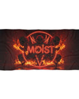 “MOIST” Skull Beach Towel – Bold, Funny Gift for Rebels, Beach Goths & Chaos-Loving Sunbathers