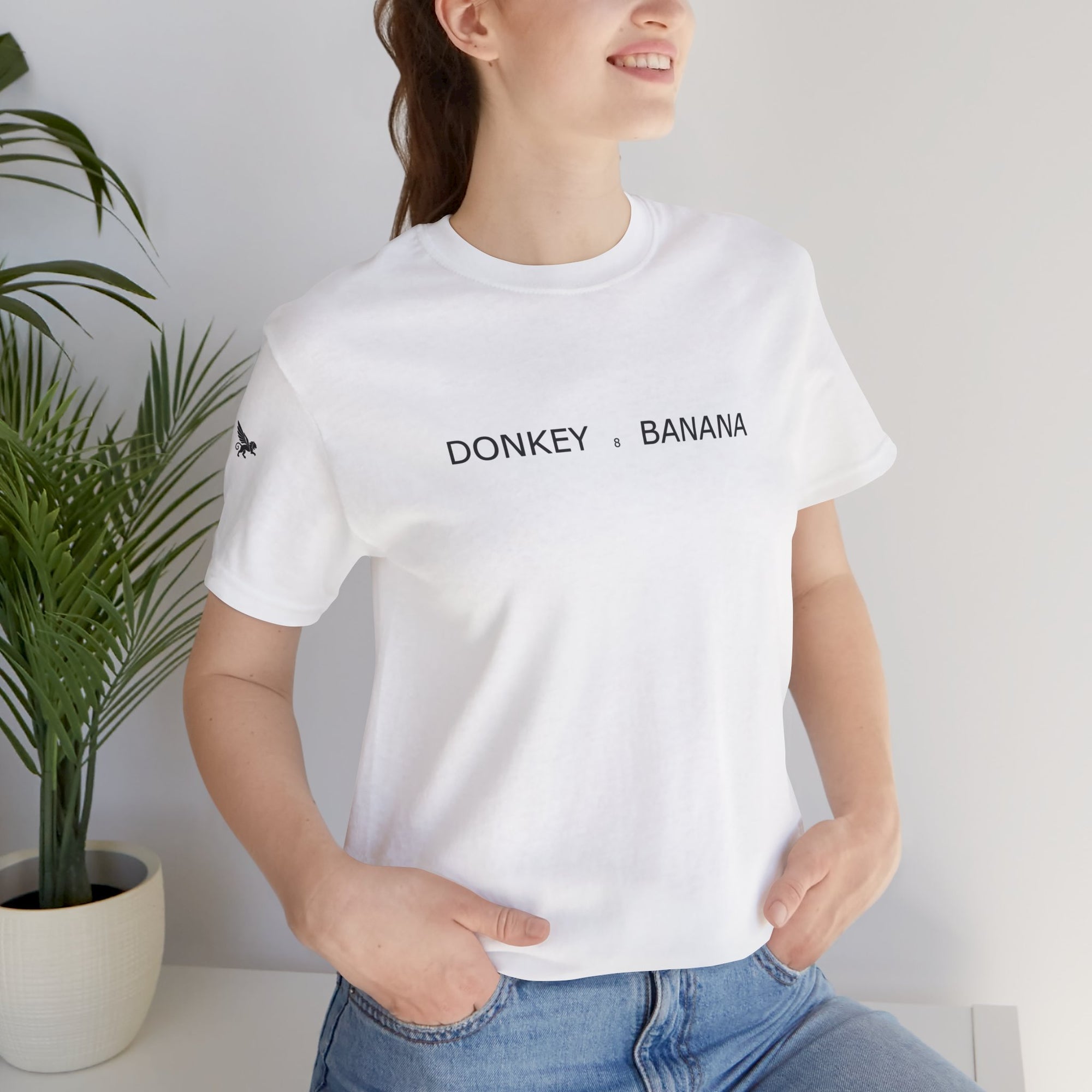 Donkey Banana Unisex Tee – Playful Graphic Shirt, Fun Gift for Friends, Casual Summer Wear, Birthday Outfit Idea