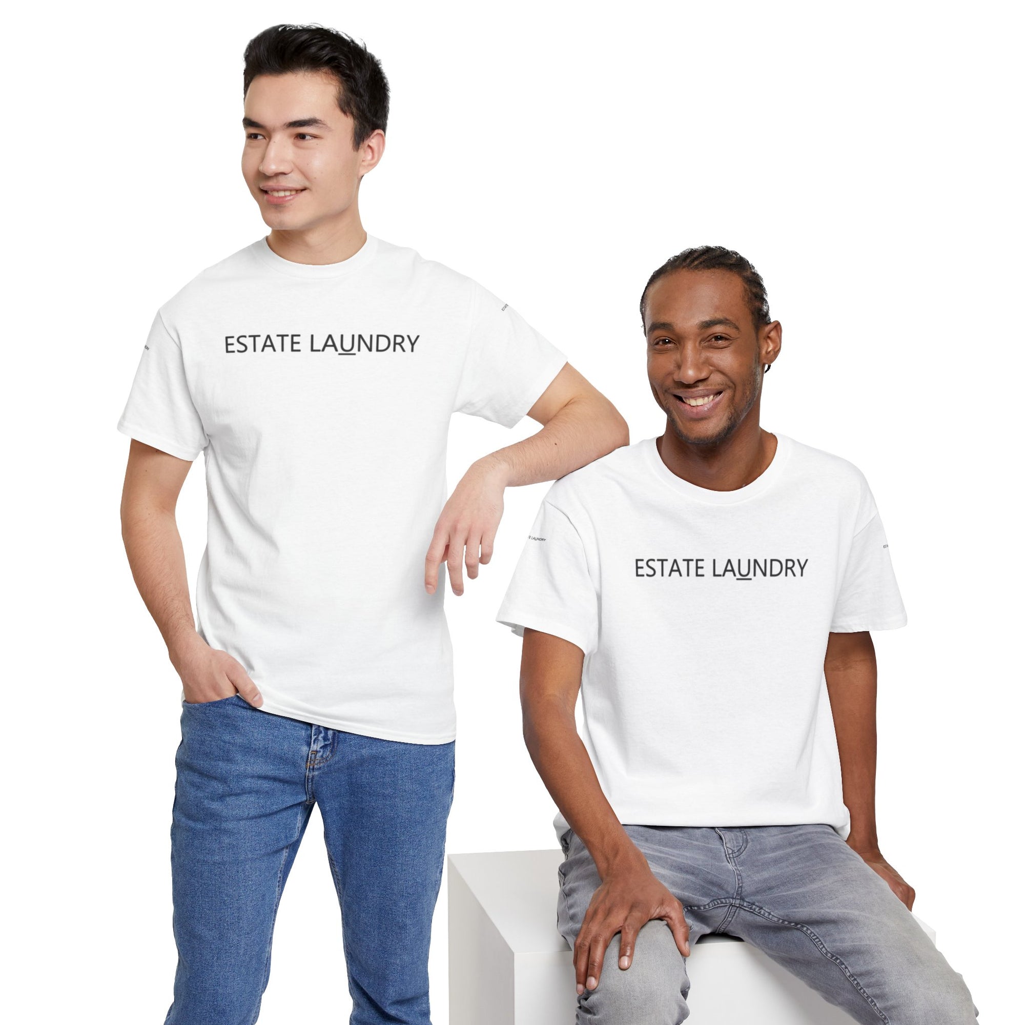 Estate Laundry Unisex Heavy Cotton Tee – Stylish Everyday T-Shirt, Casual Comfort, Gift for Minimalists, Summer Wardrobe Staple